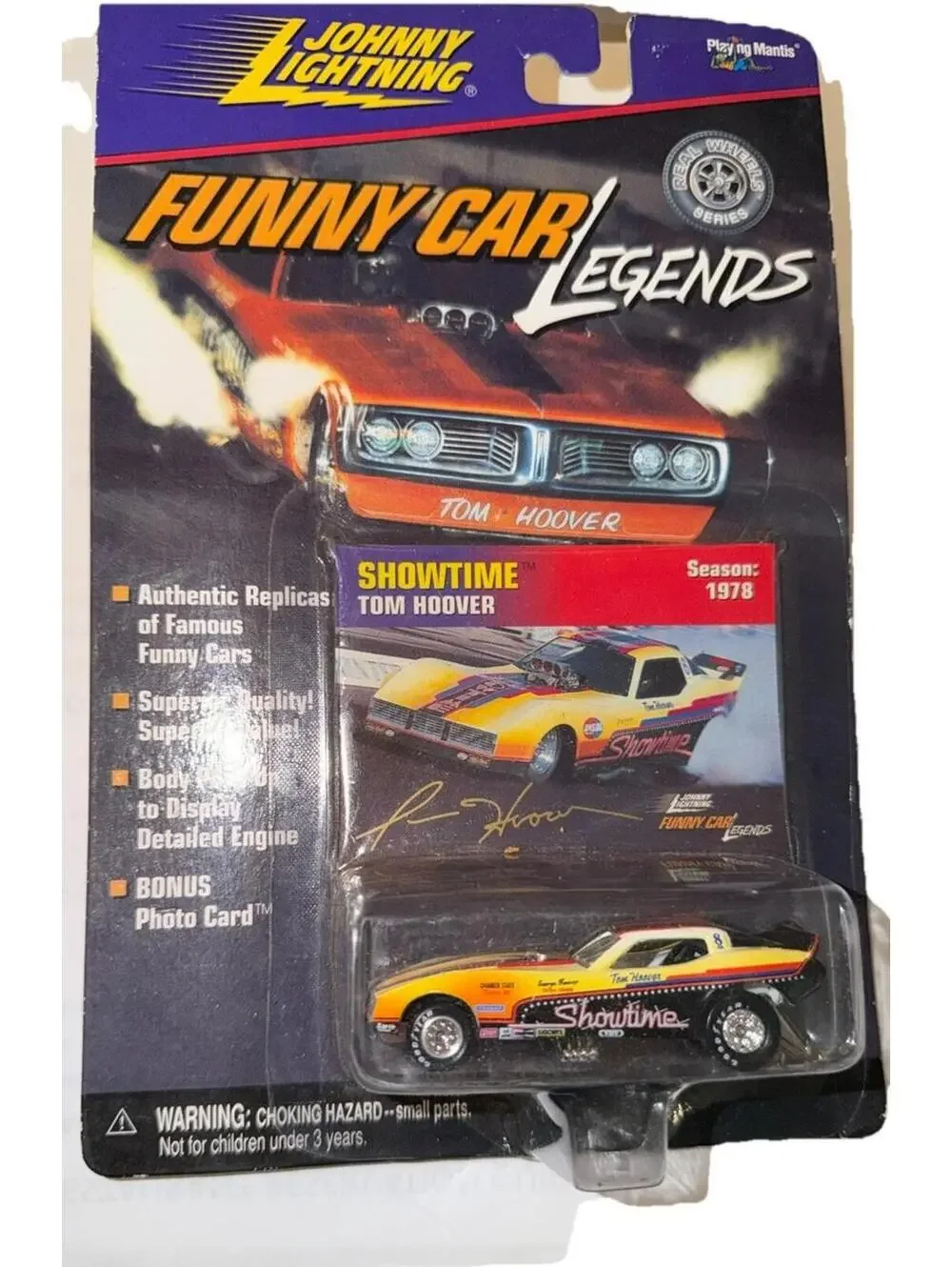 Johnny Lightning Funny Car Legends 1978 Season Showtime Tom Hoover 1999 MOC